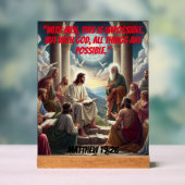 イエスと弟子たち：マタイ19:26 アクリルサイン (ニュートラル)