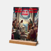 イエスと弟子たち：マタイ19:26 アクリルサイン (傾斜)