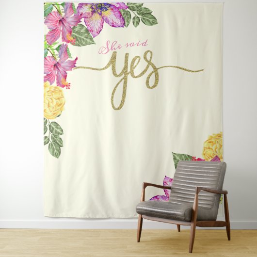 イエスと書かれたブースのバナー タペストリー (インサイチュ)