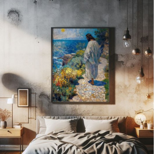 イエスと海の印象主義 フォトプリント           