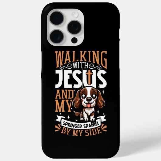 イエスと犬 – イングリッシュスリンガースパニエル犬 Case-Mate iPhoneケース (裏面)