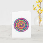 イエスと猫を愛する女の子3 カード (黄色い花)