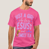 イエスと甘いお茶のクリスティアを愛する女の子 Tシャツ (正面)