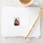 イエスと白熱［赤熱］光を放つハート ラベル (インサイチュ)