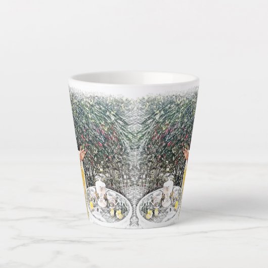 イエスと私とコーヒーまたは紅茶 カフェラテマグ (正面)