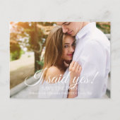 イエスと答えた ｜ 結婚式の日程を保存して ポストカード (正面)