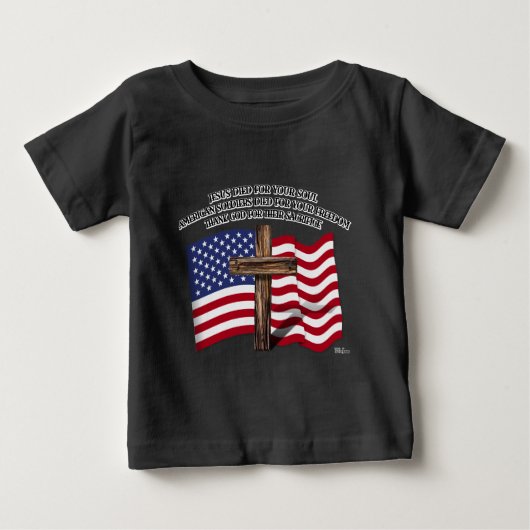 イエスと米兵はアメリカを横断する… ベビーTシャツ (正面)