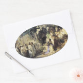 イエスと罪人たち 楕円形シール (封筒)