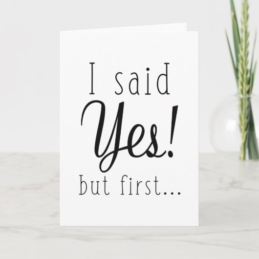 イエスと言ったけど、でもまずは 案内状 (正面)