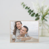 イエスと言ったカリグラフィー写真 ブッシュエンゲージメント 案内ポストカード (スタンド正面)