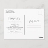 イエスと言った写真エンゲージメントパーティーポストカード ポストカード (裏面)