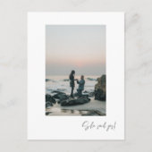 イエスと言った写真エンゲージメントパーティーポストカード ポストカード (正面)