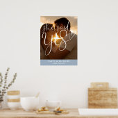 イエスと言った婚約パーティー写真ウェルカムサイン ポスター (キッチン)