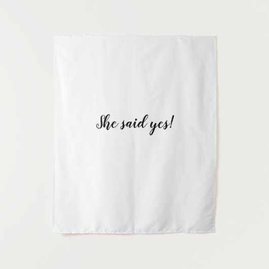 「イエスと言った」ウェディングシャワー バナー タペストリー (正面)