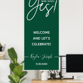「イエスと言った」ウェルカムポスター 結婚式 ポスター (ホームオフィス)