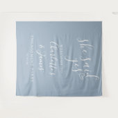 「イエスと言った」エンゲージメントパーティー フォトプロップ タペストリー (正面(横))