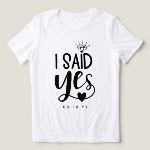 イエスと言った ダイヤモンド＆ハート Tシャツ