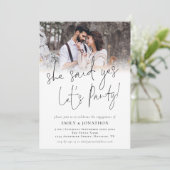 イエスと言った フォトオーバーレイ 婚約パーティー 招待状 (スタンド正面)