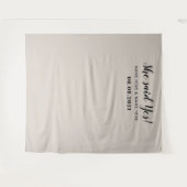 イエスと言った フォトブース 婚約 背景 タペストリー (正面(横))