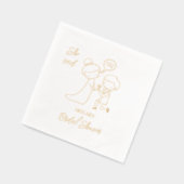 「イエスと言った」ブライダルシャワー 箔ナプキン (左)