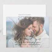 「イエスと言った」モダンエンゲージメントパーティー招待状 招待状 (正面/裏面)