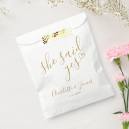 イエスと言った 婚約パーティー おしゃれ ゴールド フェイバーバッグ