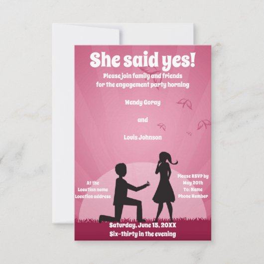 イエスと言った！ 招待状 (正面)