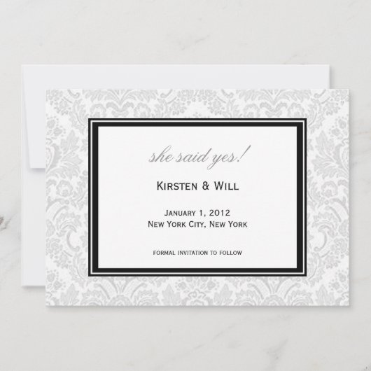 イエスと言った！ 招待状 (正面)