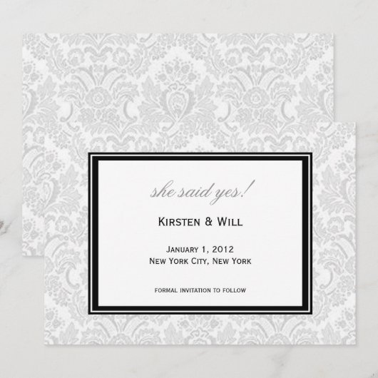 イエスと言った! 招待状 (正面/裏面)