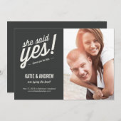 イエスと言った! 日程を保存しよう 招待状 (正面/裏面)