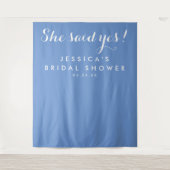 「イエスと言った」背景 - ブライダルシャワー - タペストリー (正面)