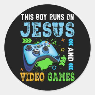 イエスと走ビデオゲームクリスチャンGの少年 ラウンドシール