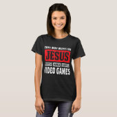 イエスと走ビデオゲームクリスチャンGの少年 Tシャツ (正面フル)