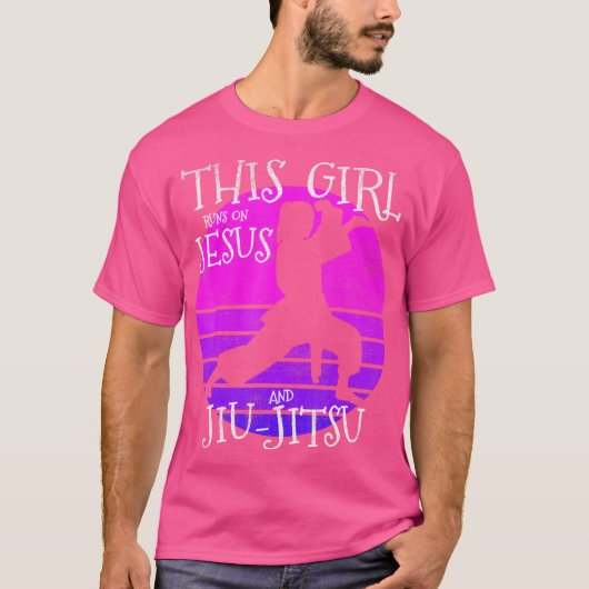 イエスと走柔術のシャツの女の子 Tシャツ (正面)