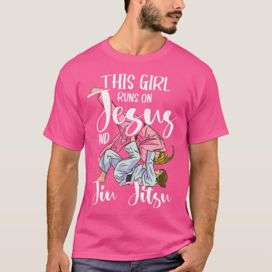 イエスと走柔術の女の子 Tシャツ (正面)