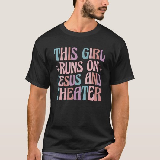 イエスと走演劇の女の子 Tシャツ (正面)