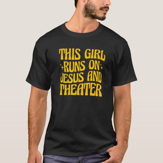 イエスと走演劇の女の子 Tシャツ (正面)