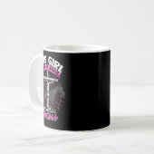 イエスと走馬のこの女の子 – 馬の背 コーヒーマグカップ (正面左)