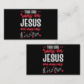 イエスと走Wのためのミュージカル劇場の女の子 名刺 (正面/裏面)