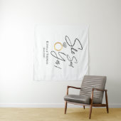 イエスと返事があった！婚約 結婚 背景の垂れ幕 タペストリー (インサイチュ(横))