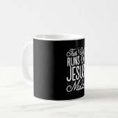 イエスと音楽好き走クリスチャンの上のこの女の子 コーヒーマグカップ (正面左)