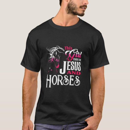 イエスと馬 馬に乗る Tシャツ (正面)