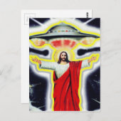 イエスとUFO ポストカード (正面/裏面)