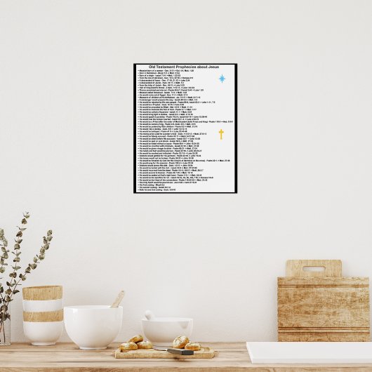 イエスについての旧約聖書の予言 ポスター (キッチン)