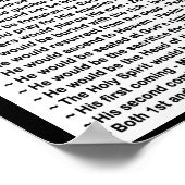 イエスについての旧約聖書の予言 ポスター (角)