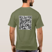 イエスによる復活のQRコード付き聖書の言葉 Tシャツ (裏面)