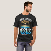 イエスに従うことを決意しました マタイによる福音書 28:19-20 Tシャツ (正面フル)