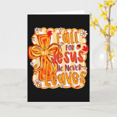 イエスに恋して、彼は決して離れない キリスト教の信仰 クロ カード (黄色い花)