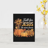 イエスに恋して 彼は決して離れない キリスト教 感謝祭 カード (黄色い花)
