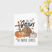 イエスに恋して、彼は決して離れない キリスト教 感謝祭 カード (黄色い花)